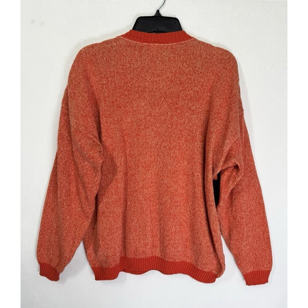 Vintage Award Design Western Apparel Sweater Men’s Medium Orange Indian Knit USA - Picture 4 of 7